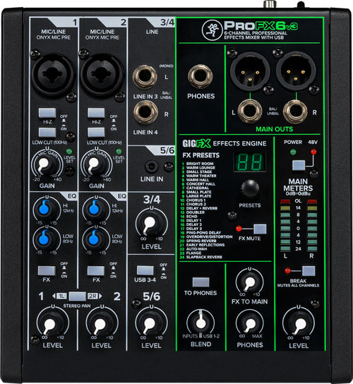 Mackie PROFX6V3 6-Channel Mixer